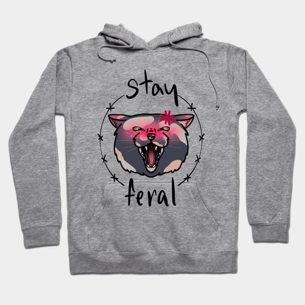 Stay Feral Hoodie by Cat Pants Attack